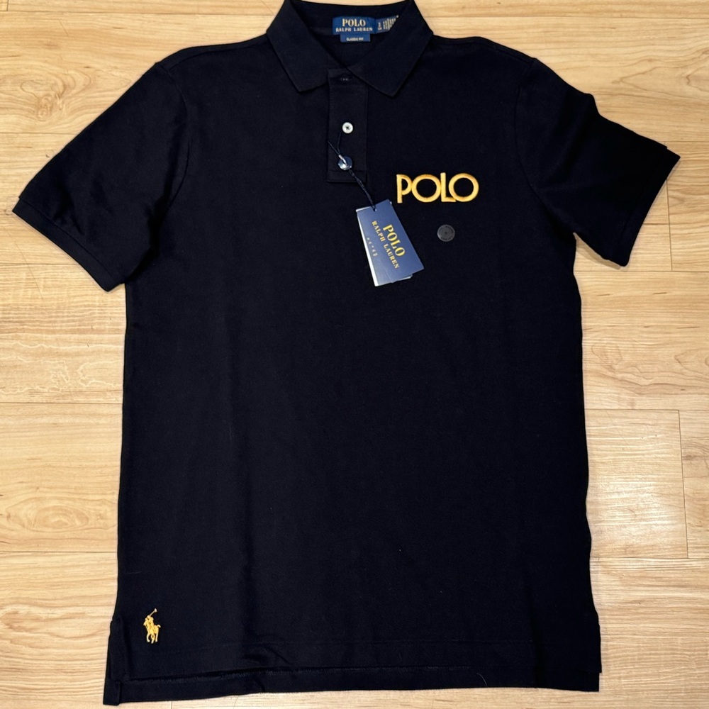 Polo Ralph Lauren Men's Classic Fit Stitched Script Logo Polo Black NWT S-XXL